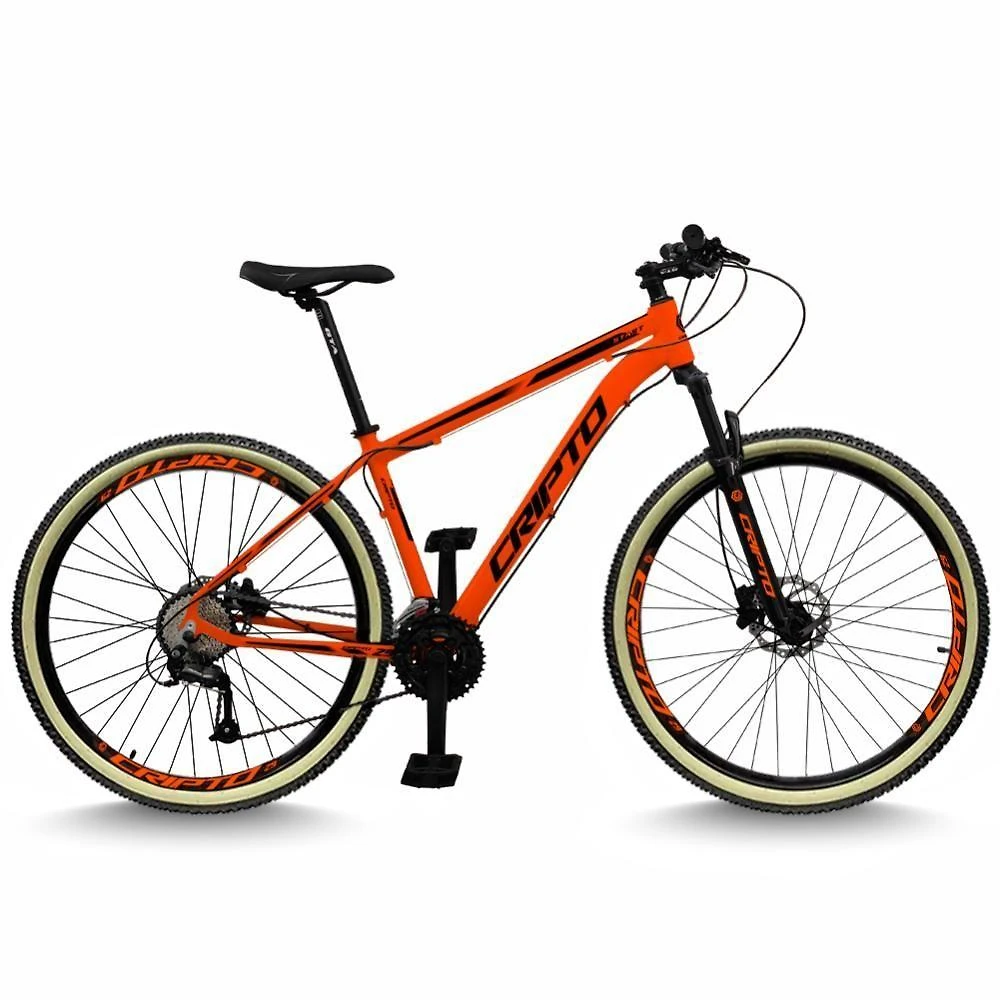 Bicicleta Aro 29 Cripto 24 Marchas Freios Disco E Suspensão Pneu Bege - 15