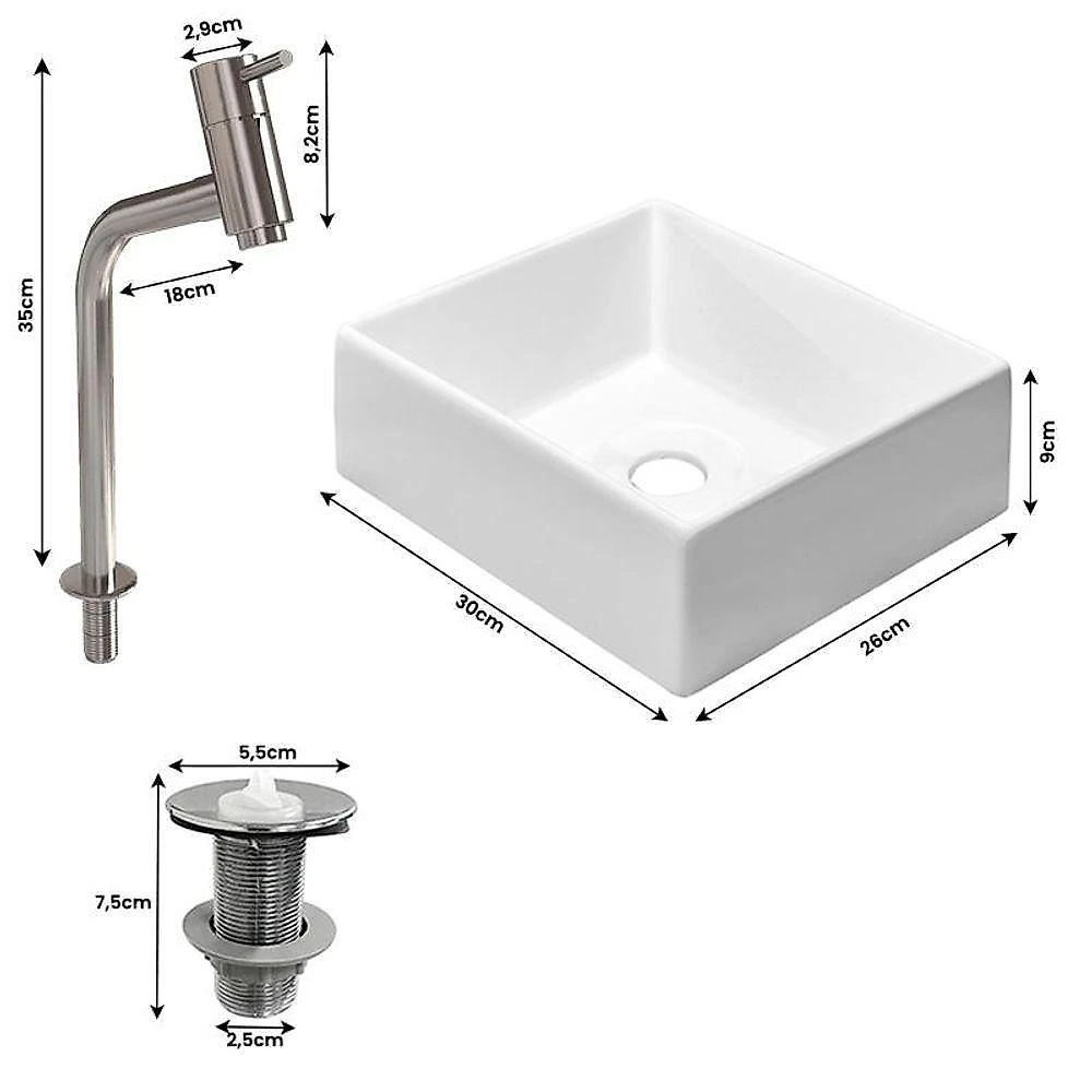 Gabinete Banheiro Lima Cuba Tulipa Bco Torneira Dl08 Val Abs Branco/carrara/nature Branco/carrara/nature