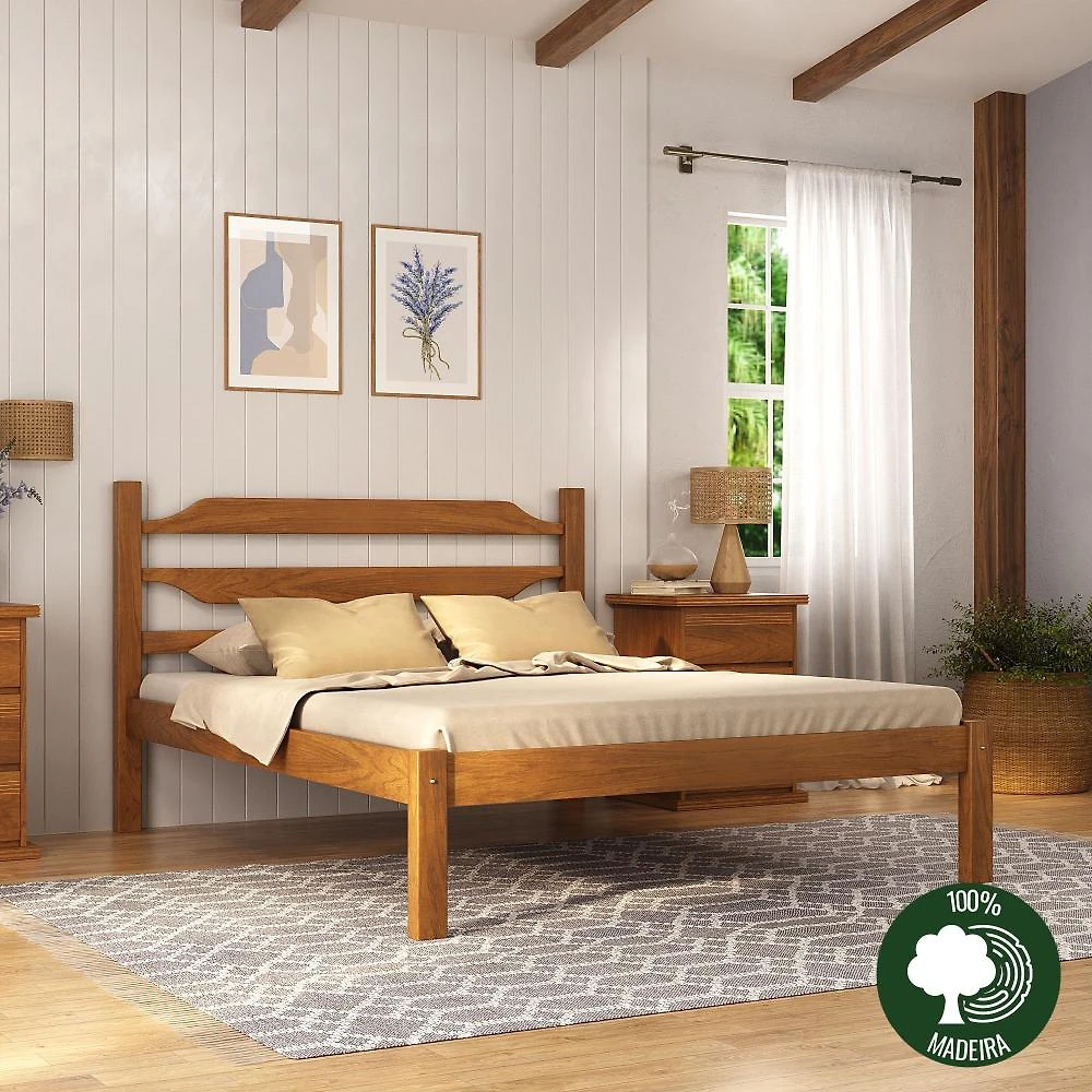 Cama porteira 1,60 - 100% madeira maciça