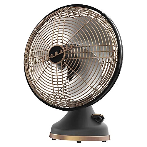 Vornado Ventilador FA1-0061-102, Vintage, Preto e Dourado 110V