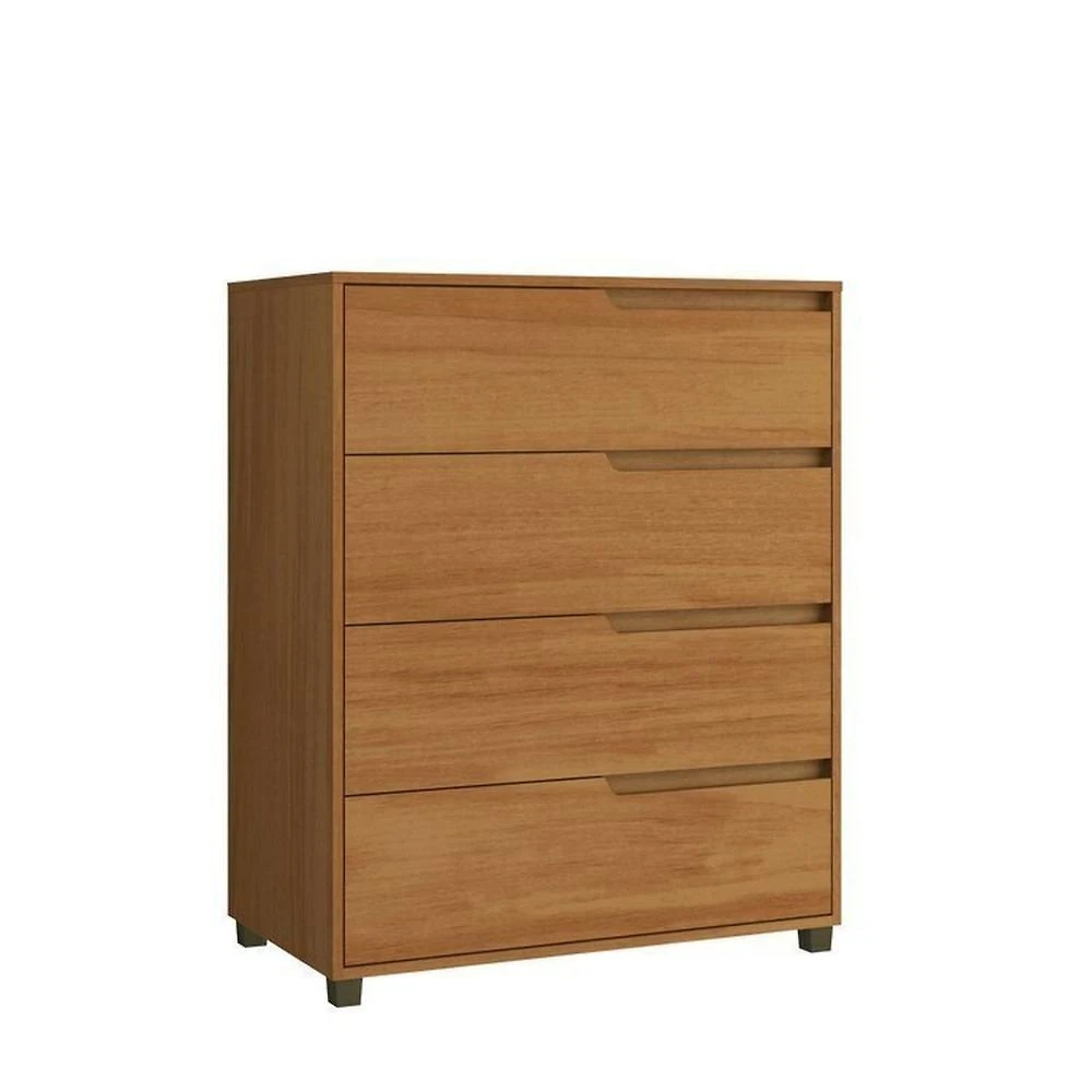 Quarto Casal com Guarda-Roupa 2 Portas de Correr, Cômoda e 2 Mesas de Cabeceira Malthus Nature