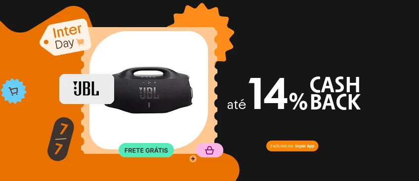 Até 14% de cashback em JBL