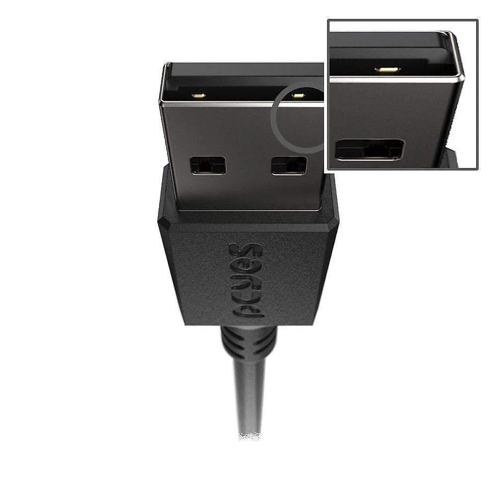 Cabo de Dados USB 2.0 Macho para Macho 2 Metros 28AWG Preto Pcyes