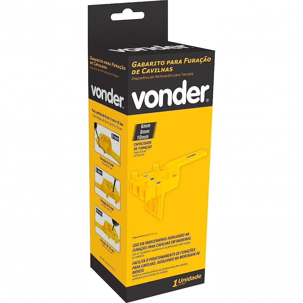 Gabarito Para Furação De Cavilhas 6mm 8mm E 10mm Vonder