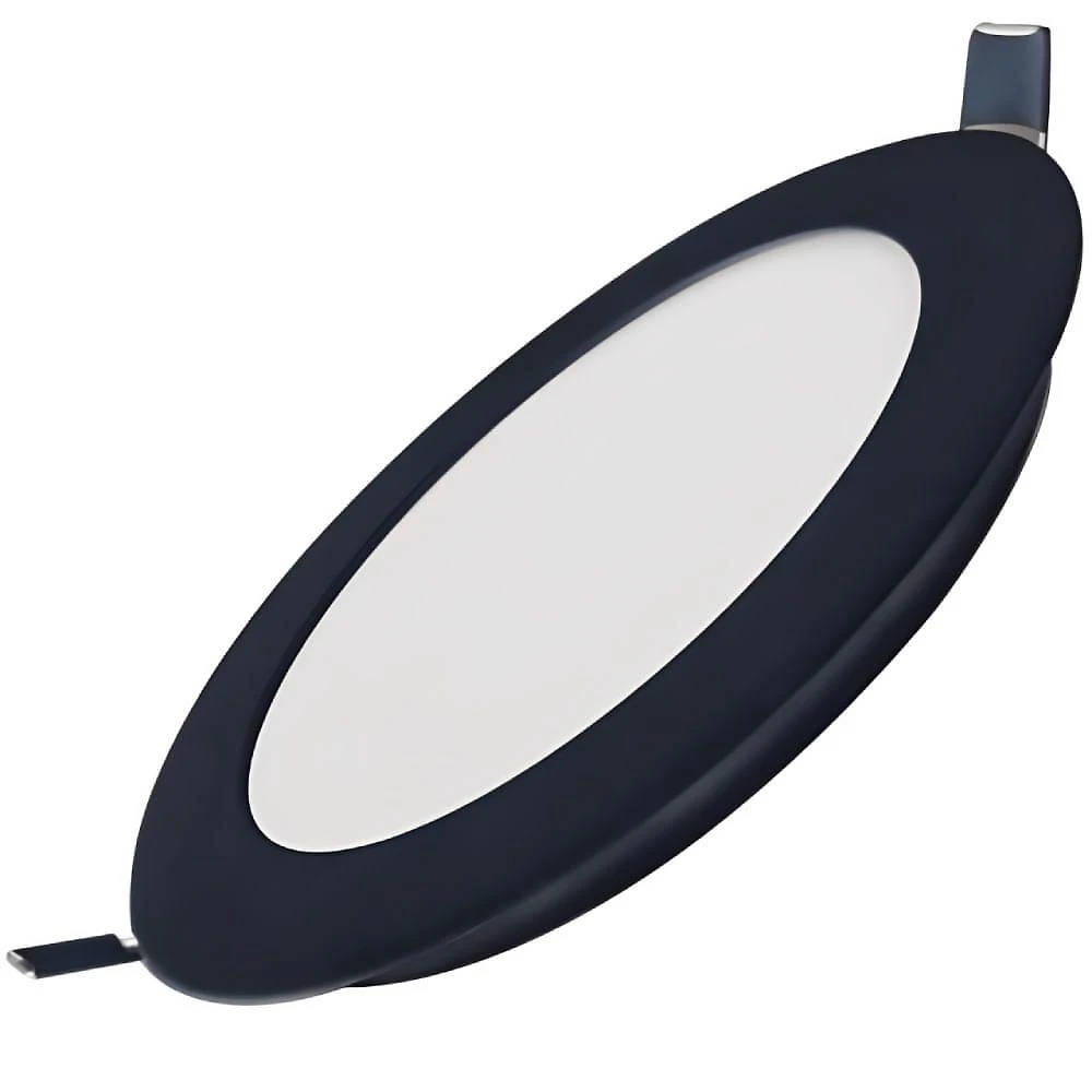 Painel LED de Embutir Redondo Super Eco 18W 6500K Bivolt Preto 02891 Ourolux