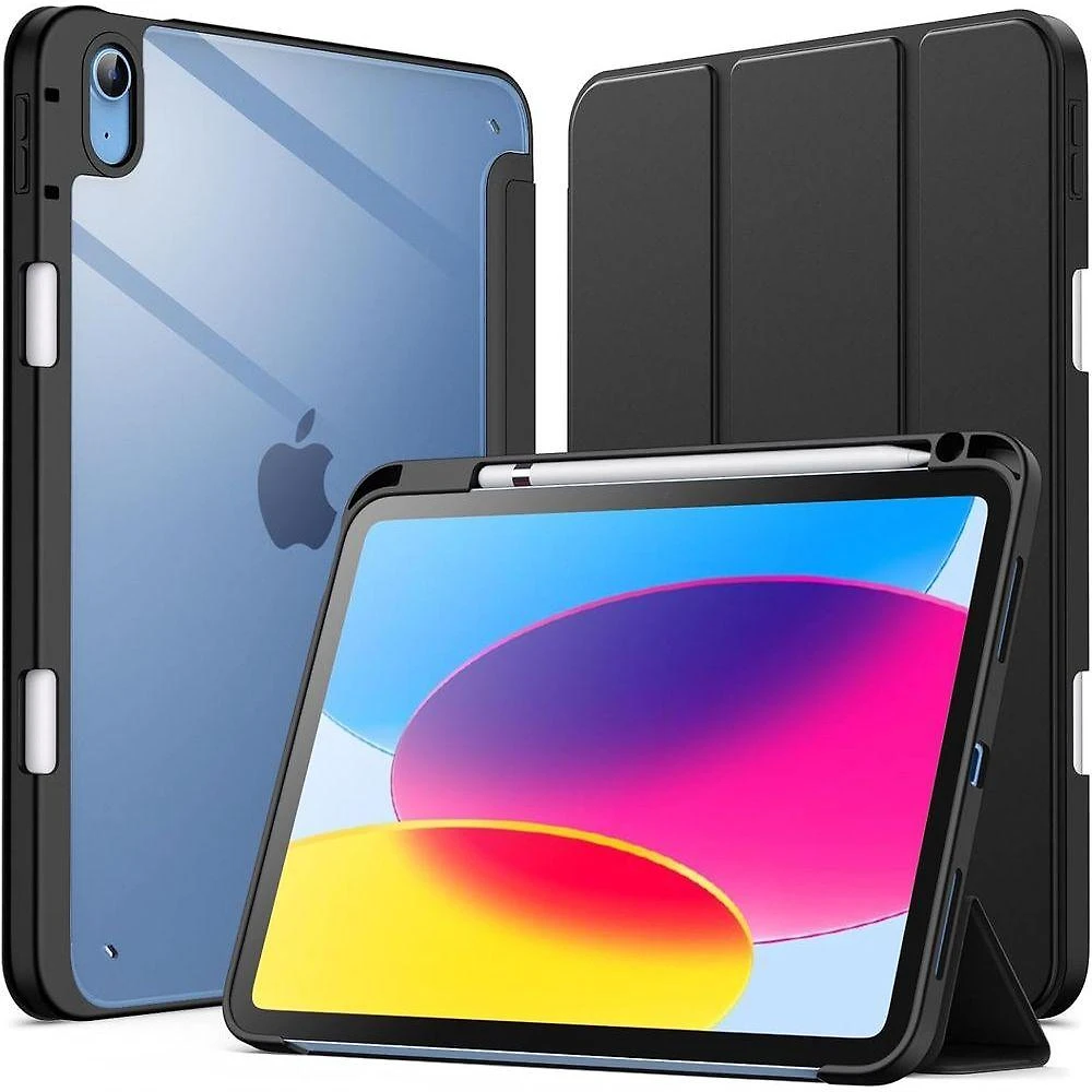 Capa Compatível Ipad A16 11a 10a Geração 2025 A 2022 Com Porta Pencil, Case Traseira Transparente E Fina à Prova De Choq