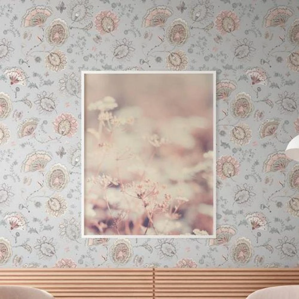 Papel De Parede House Of Turnowsky Floral Cinza 388993