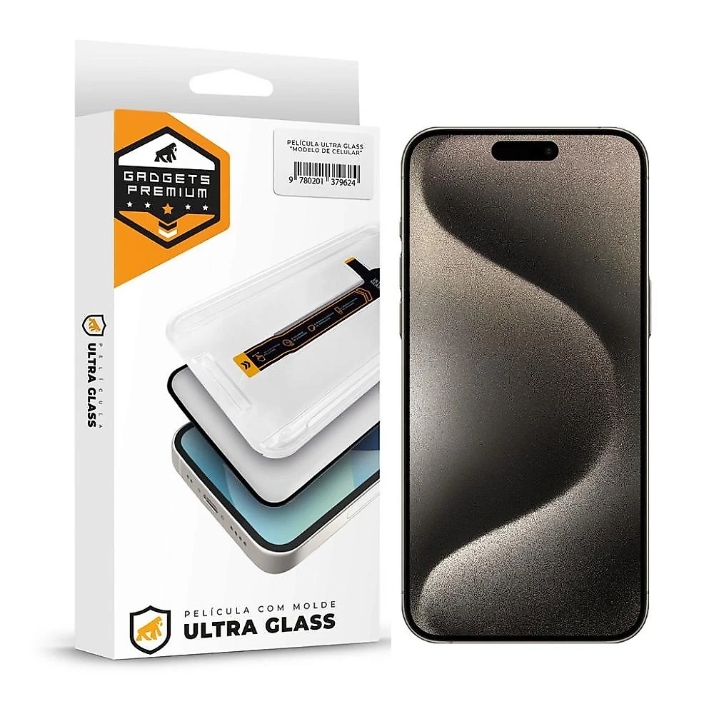 Kit Capa Gravity Preta e Pelicula Ultra Glass para iPhone 15 Pro Max - Gshield
