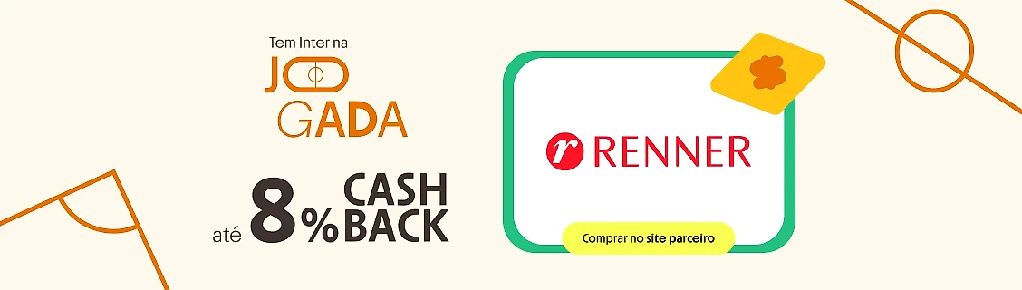 RENNER COM ATÉ 8% DE CASHBACK