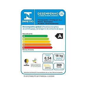 Lavadora de Roupas Brastemp BWF18AB com Ciclo Tira Manchas Advanced e Ciclo Antibolinha Branca - 18Kg 110V