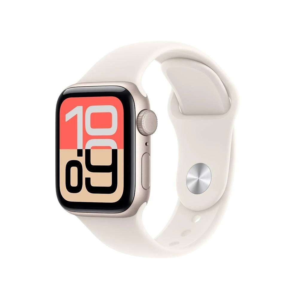 Apple Watch SE 3 GPS - Caixa estelar de alumínio – 40 mm - Pulseira esportiva estelar – M/G