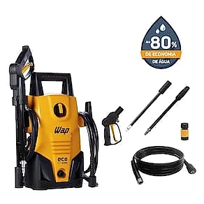 Lavadora de Alta Pressão Wap Eco Fit 2200 1500psi 1400W com Jato de Água Leque e Concentrado, Sistema Stop Total - Amarelo/Preta 110V