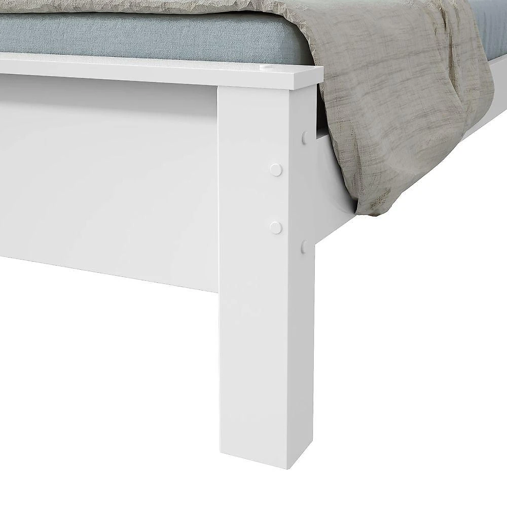 Cama Casal Athenas com Design Moderno MDF MDP Branco Móveis Lopas