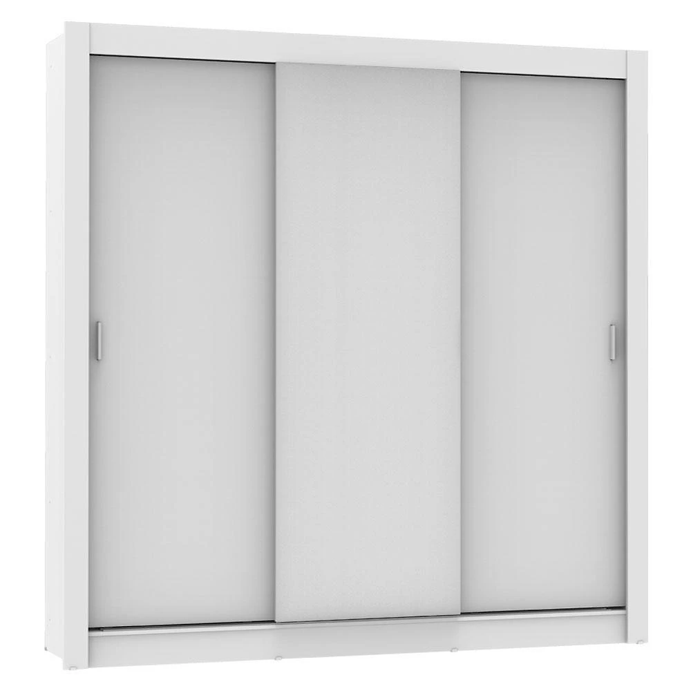 Miniatura Guarda Roupa Casal Madesa Mônaco 3 Portas de Correr Branco