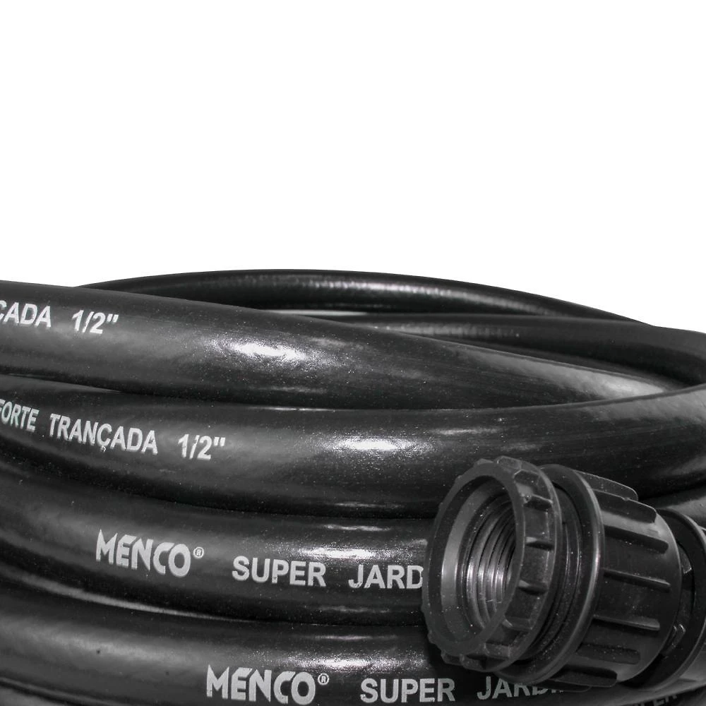 Mangueira Jardim Forte PVC 1/2 - 25m + Esguicho - Preto