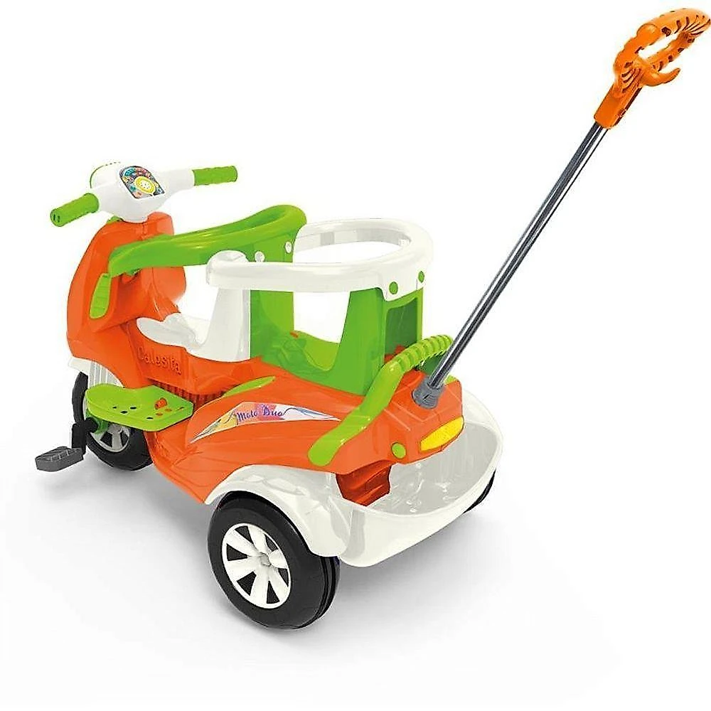 Moto Duo 2 em 1 com Luz e Som Triciclo para Bebê Calesita Brinquedos