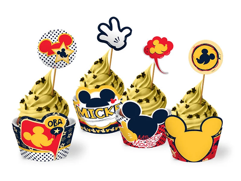 Cupcake Wrapper 12 Unidades - Mickey Classico - Regina Festas