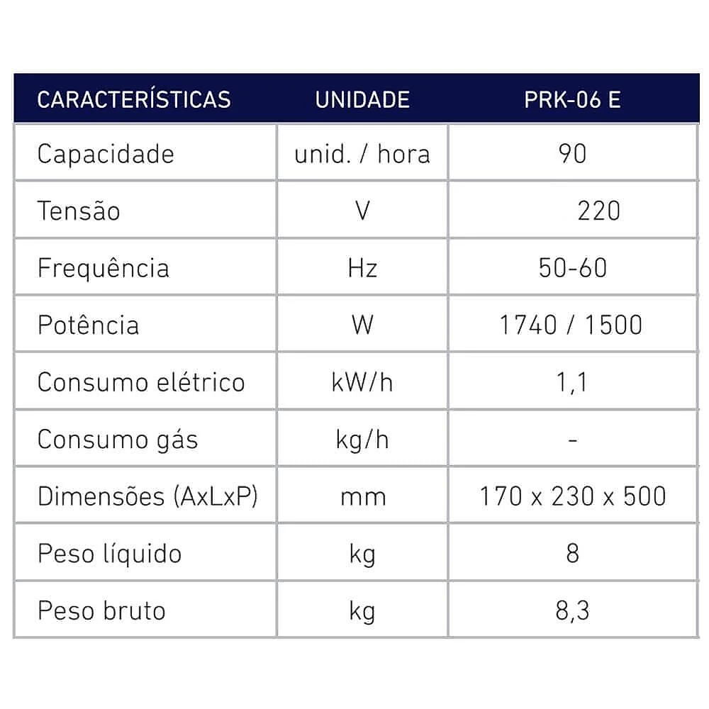 Crepeira Elétrica 6 Cavidades De Palito Progás Prk-06 Style 220V