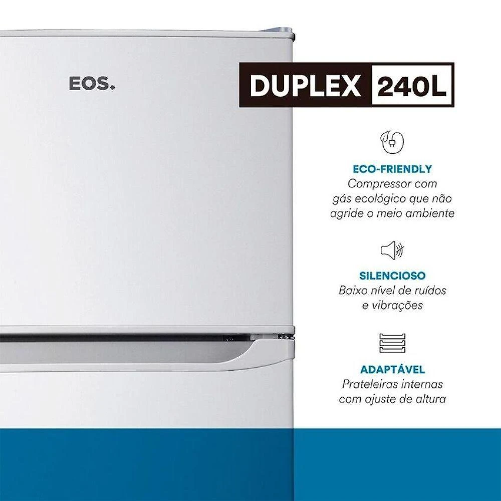 Miniatura Geladeira EOS 240L Duplex Compacta ERV270DB Branca 220V