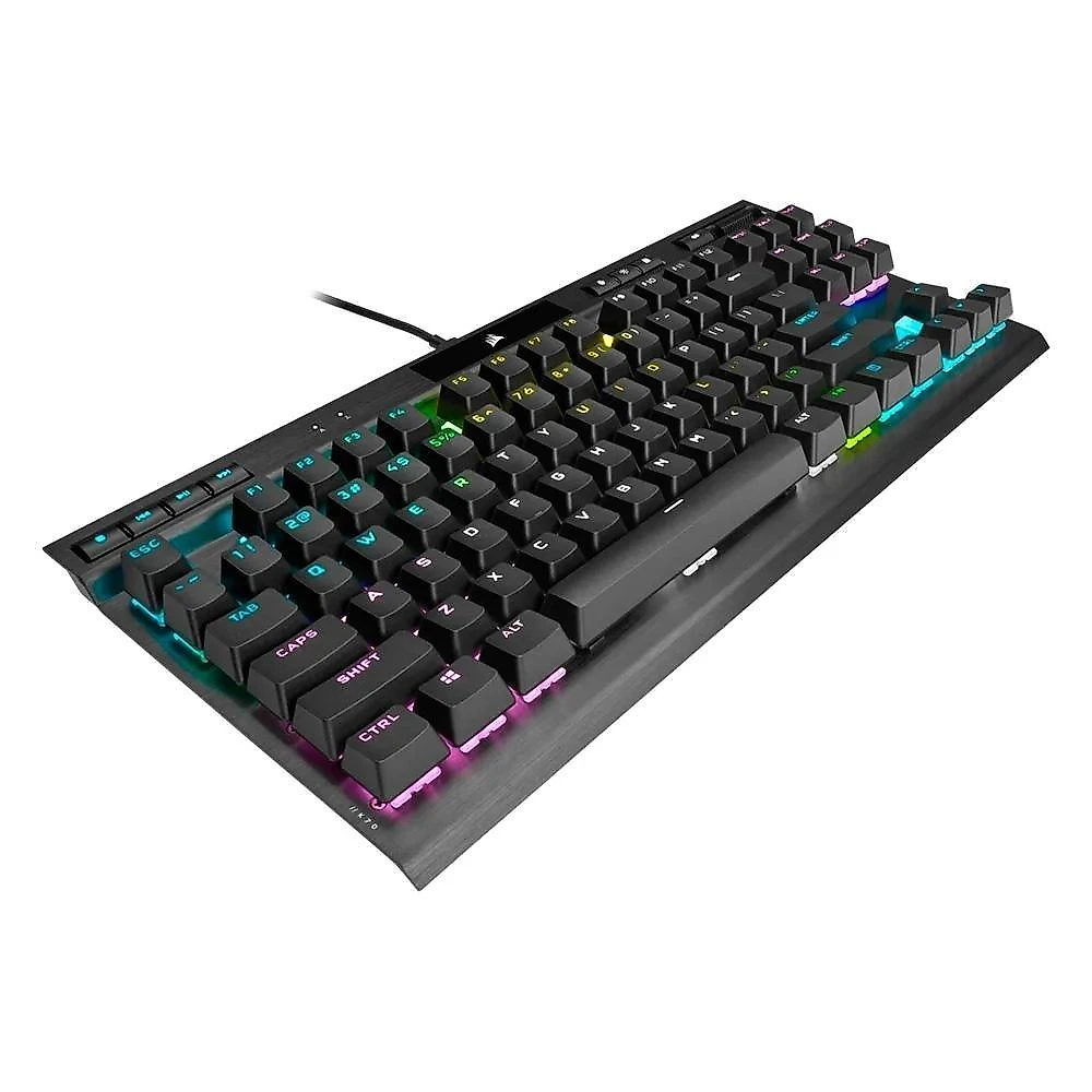Teclado Mecânico Gamer Corsair K70 RGB, TKL Champion Series, Corsair OPX, Preto PBT Keycaps, Anti-Ghosting, US - CH-911901A-NA