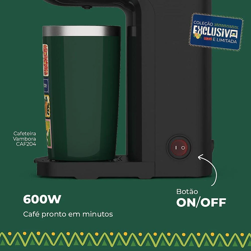 Cafeteira Elétrica Cadence Achegue 4 Xícaras Verde 110V