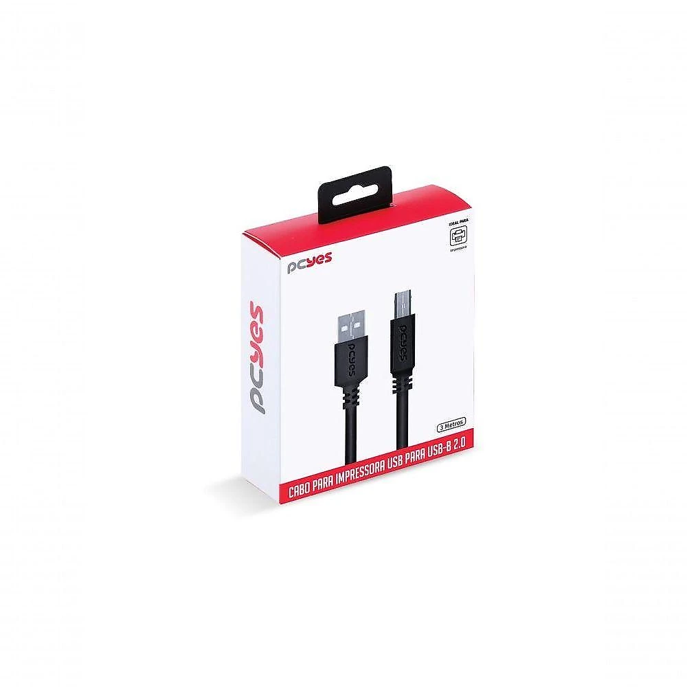 Cabo Para Impressora Usb A 2.0 Macho Para Usb B 2.0 Macho