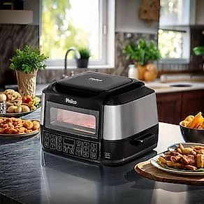 Fritadeira Elétrica Air Fryer Philco PAF12A Barbecue Digital 12L Preta 110V