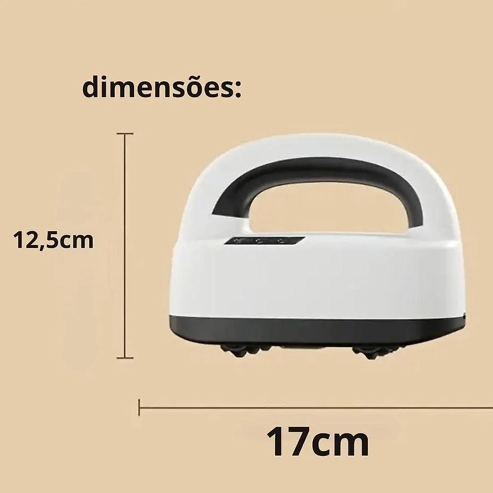 Massageador Corporal BSL3673 com Vibração e Aquecimento 6 Pontos Branco Braslu