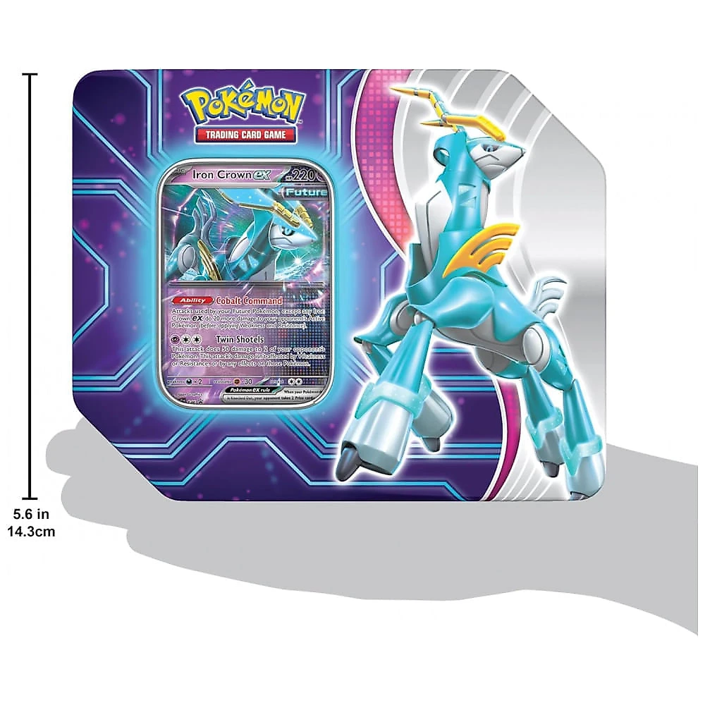Lata Pokémon TCG Paradox Destinies The Pokémon Company multicolorida com 5 boosters e carta promo EX - Cartas Promocionais e 5 Pacotes Booster