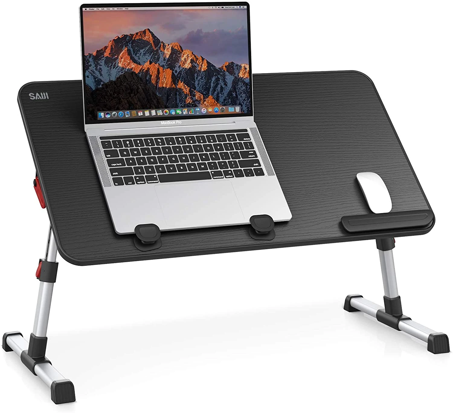 Mesa de cabeceira para laptop suporte ajustável SAIJI preta