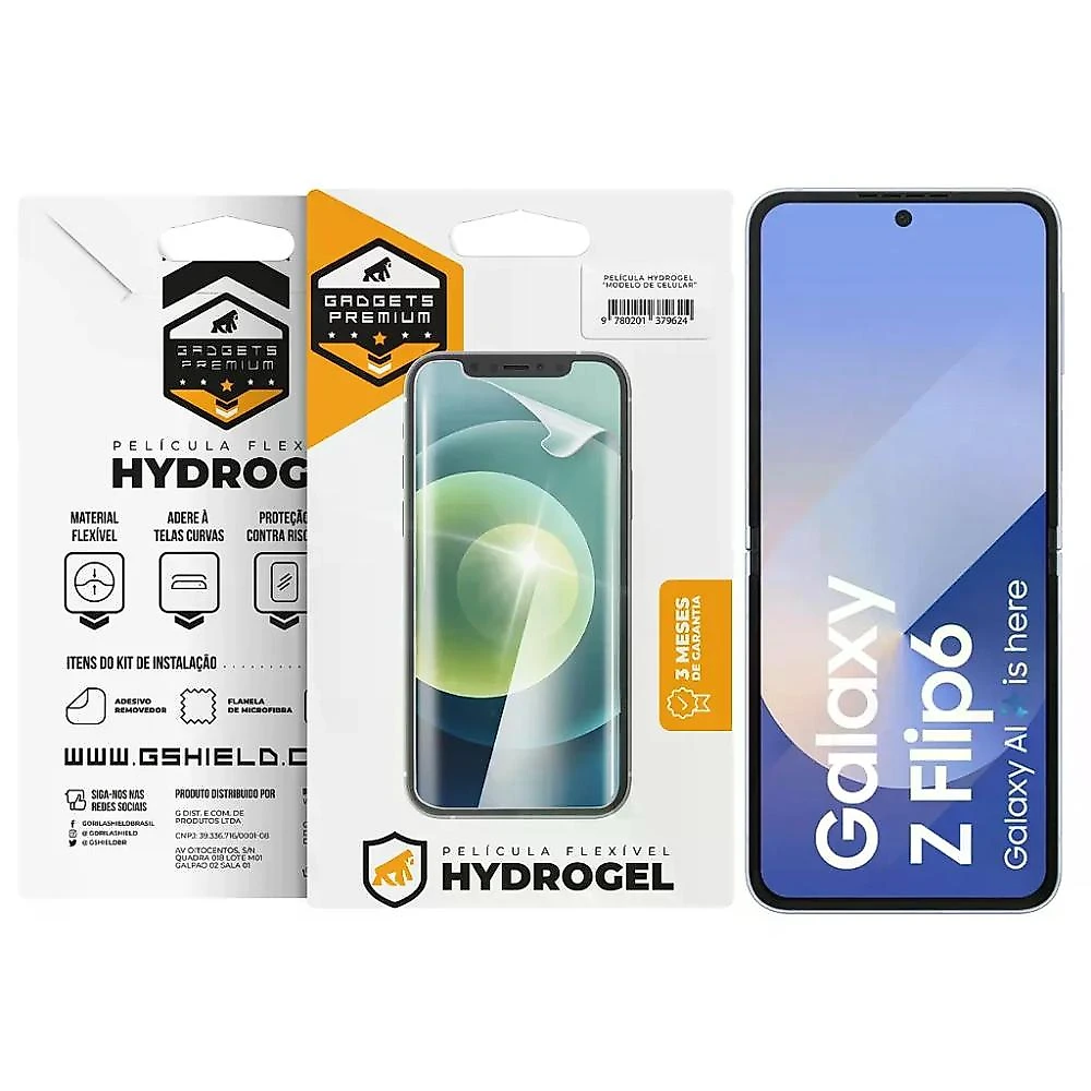 Kit Capa Dinamic Cam e Película Hydrogel HD para Samsung Galaxy Z Flip 6 - Gshield