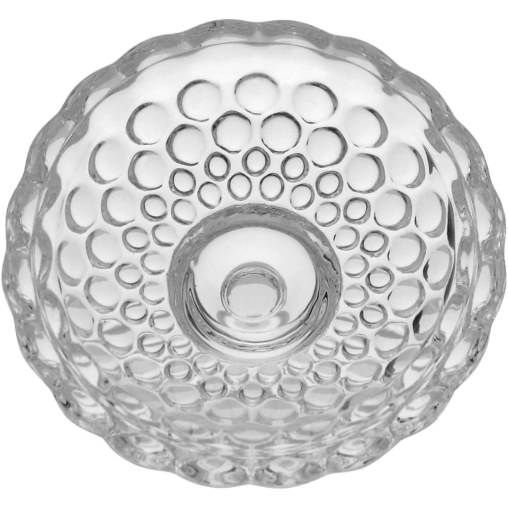 Potiche  vidro transparente 12x10x10cm gs