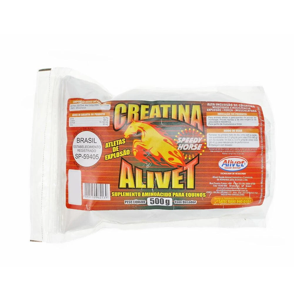 Suplemento Alivet Creatina Speedy Horse - 500 g