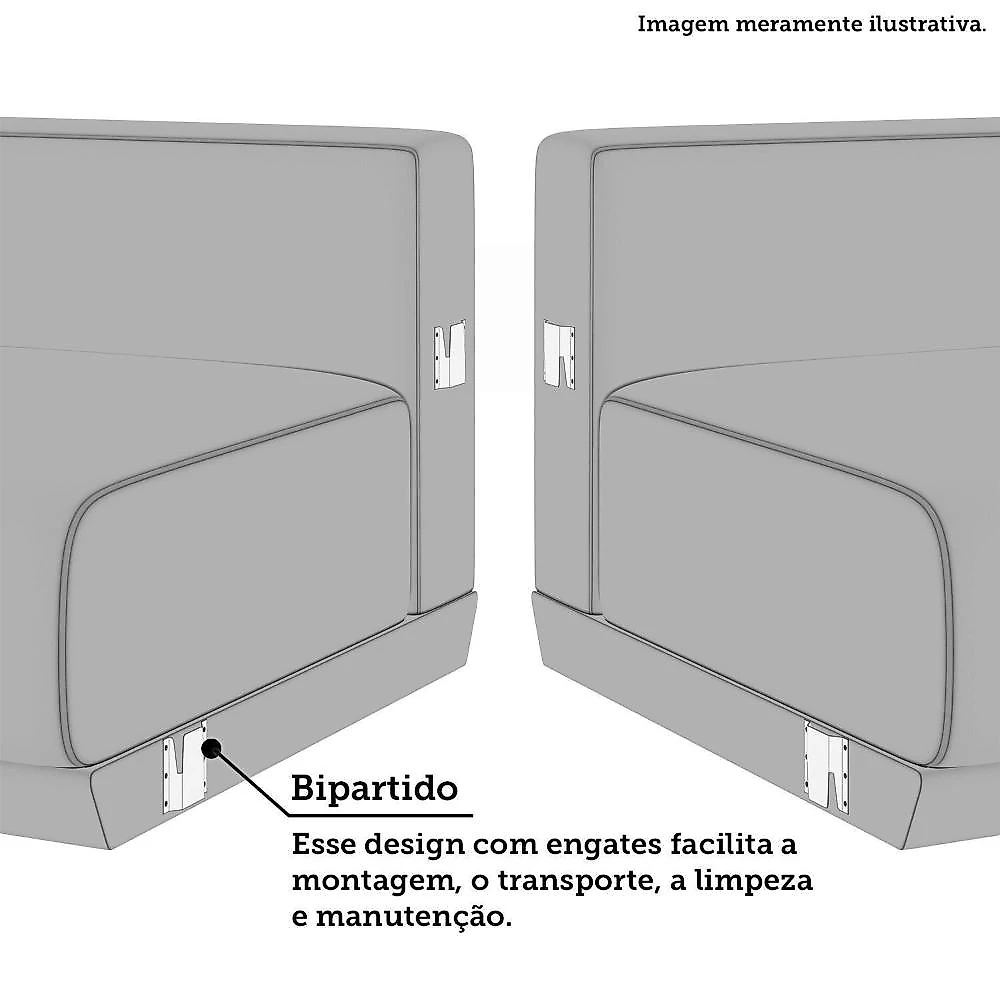 Sofá Retrátil e Reclinável 2 Lugares Bipartido com Porta Copos Cobán Espresso Móveis Azul