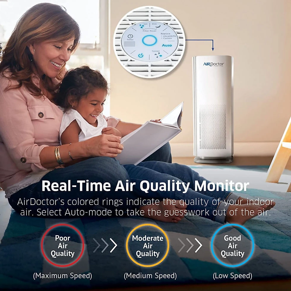 Purificador de Ar com Filtro True HEPA, Área até 50 m2, AIRDOCTOR AD1000, Branco