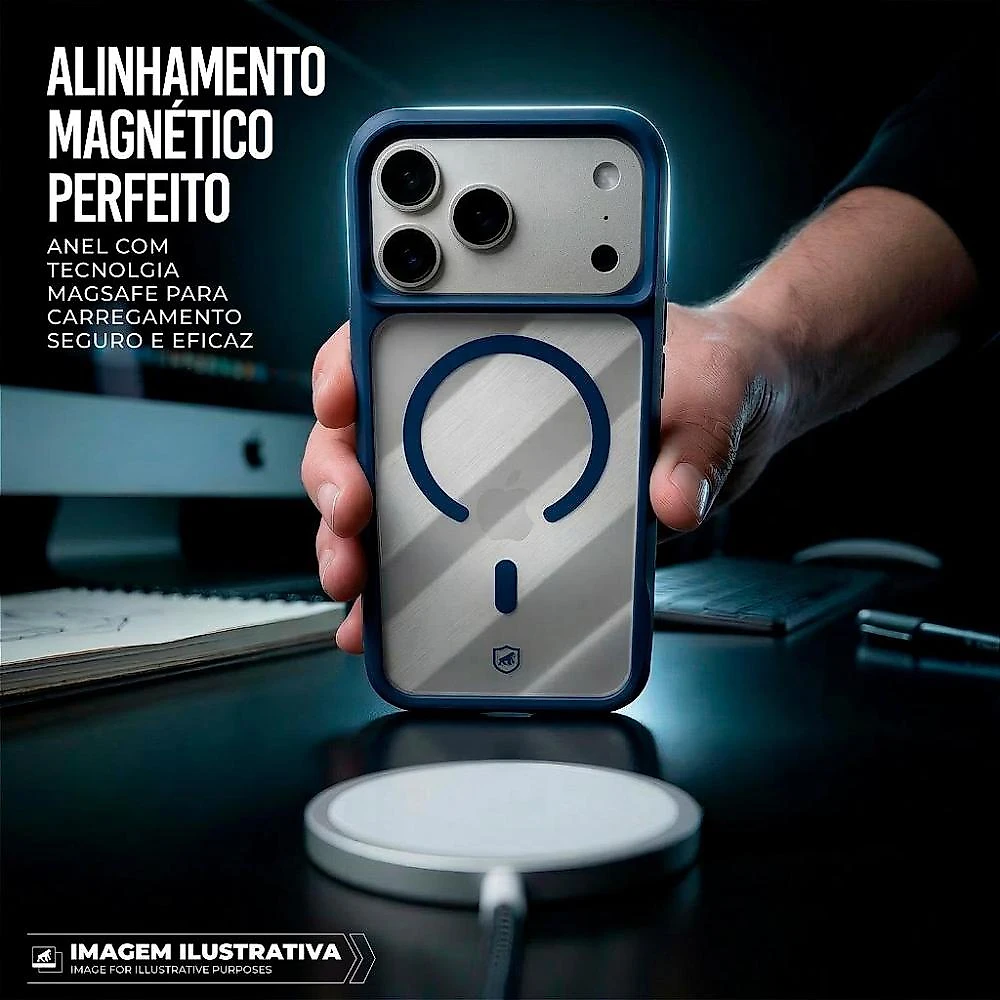 Capa para iPhone 18 Pro - Octacore Magsafe - Azul - Gshield