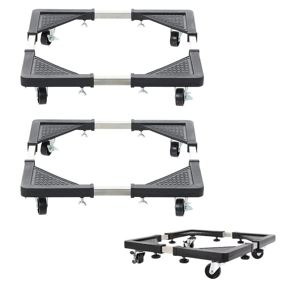 Suporte com Rodinhas Ajustável Leva Pro Pet SU-RODA para Eletrodoméstico 140KG 60CM Preto Bivolt