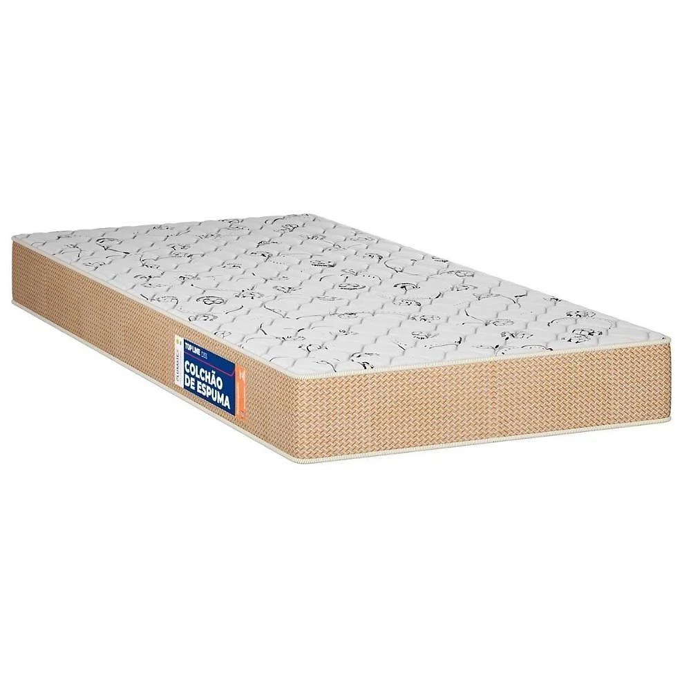 Colchão Solteiro Espuma D23 Dupla Face 78x188x16CM Bege Plumatex