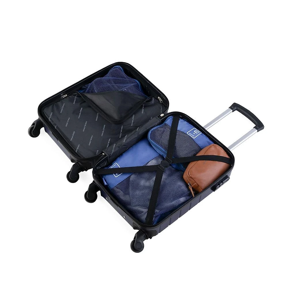 Mala de bordo pp 8 kg abs 4 rodas 18,5" downtown azul marinho