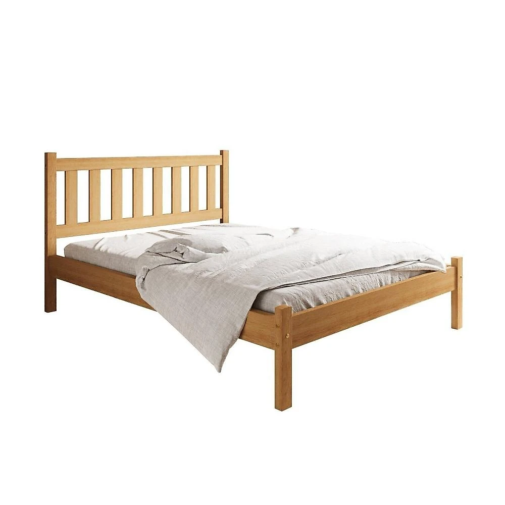 Cama Casal Rústica Madeira Maciça Jasmim Cera Mel