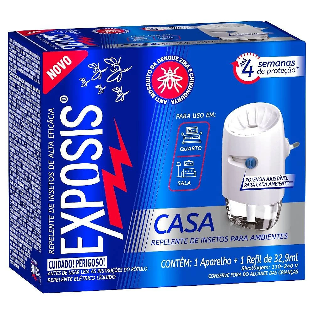 Repelente Elétrico Exposis Aparelho + Refil 32,9ml