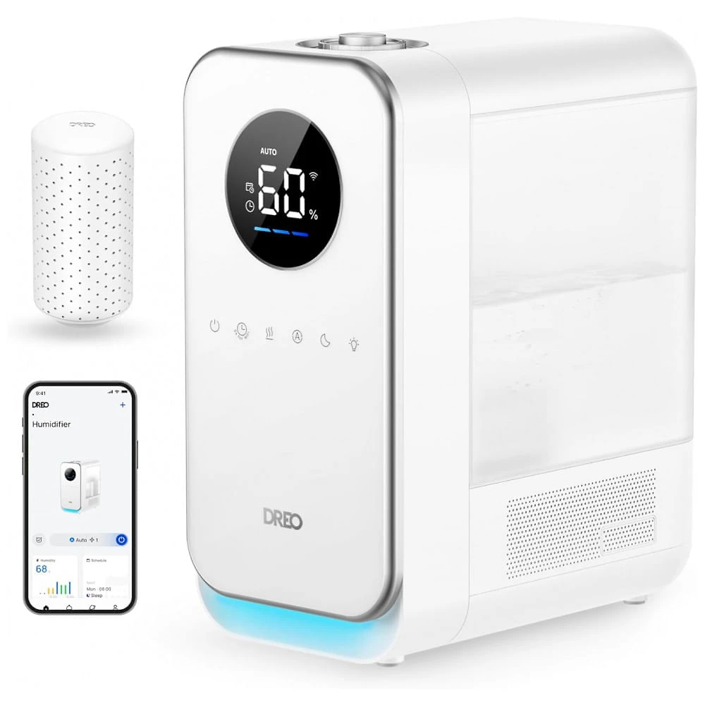 Umidificador Ultrassônico 5 Litros com Difusor de Óleo e Luz Noturna, Dreo, Branco