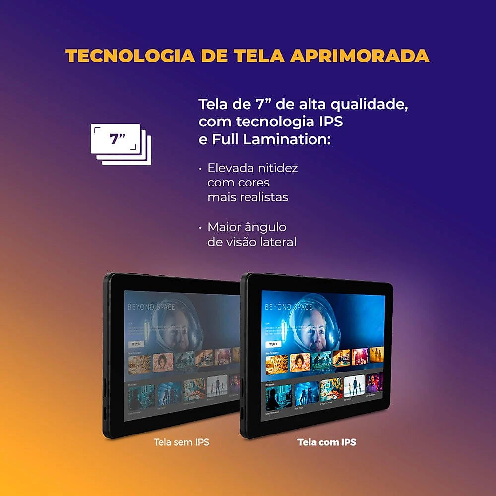 Tablet Vision Tab 7 64 GB 7 Octa-Core Wi-Fi T30764F Positivo 065412403589 - Preto