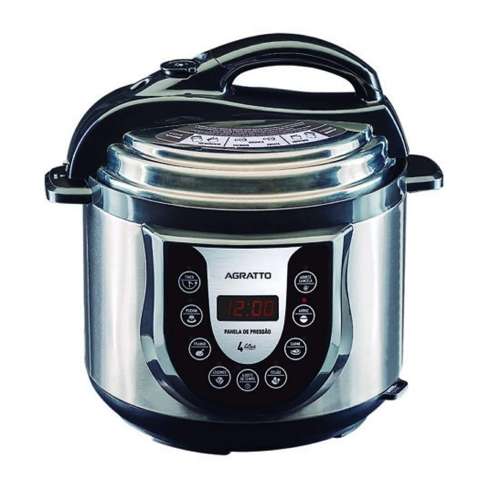 Panela Elétrica de Pressão Digital 4L com 6 Receitas pré-programadas e Desligamento Automático 110V