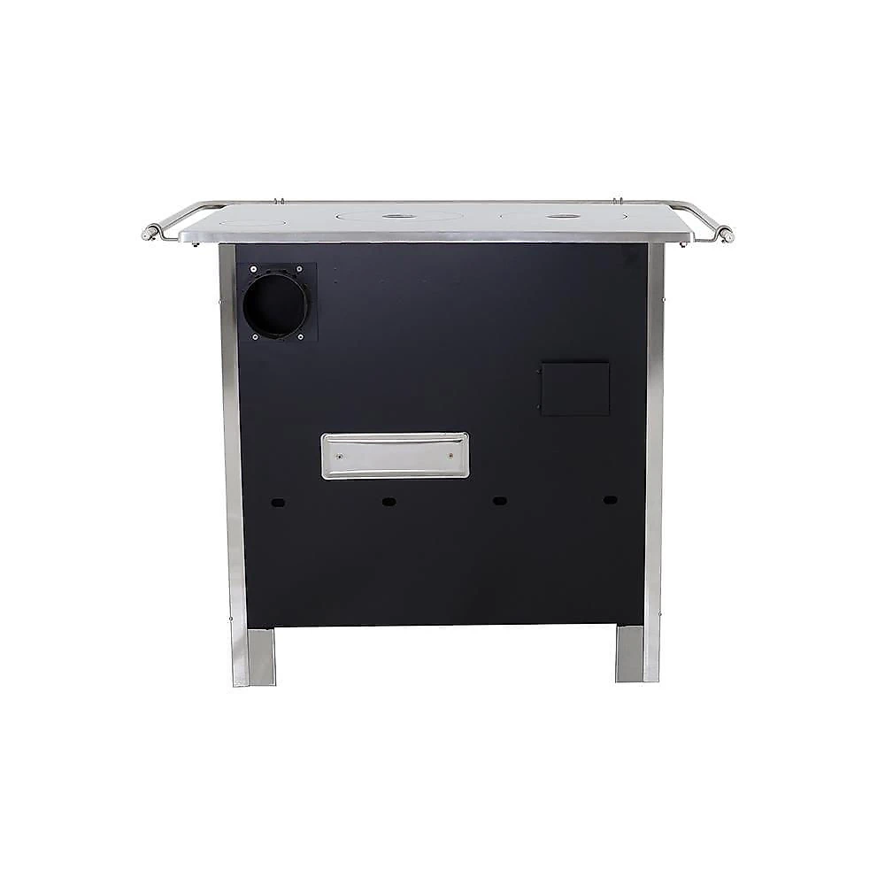 Fogão A Lenha Eclipse Direito Preto Chapa Aluminio N2