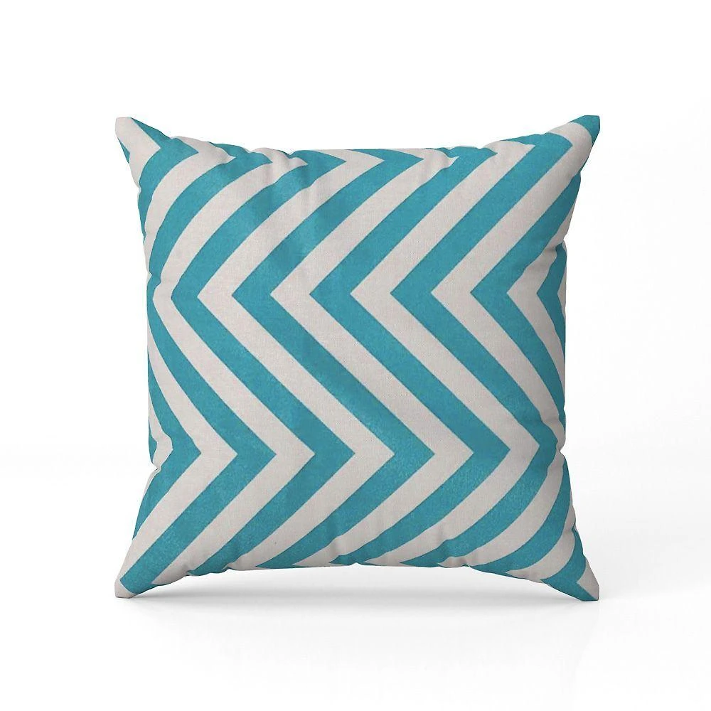 Capa Para Almofada Tecido Estampado Zig Zag Azul D90 42x42 Cm - D'rossi