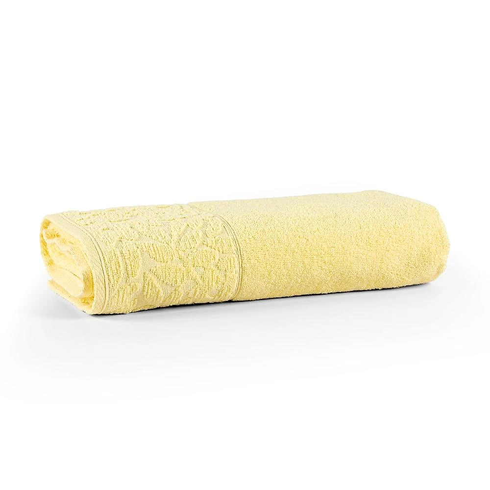 Jogo de banho blume toalhas macias 100% algodão fio penteado 5 peças amarelo e bege