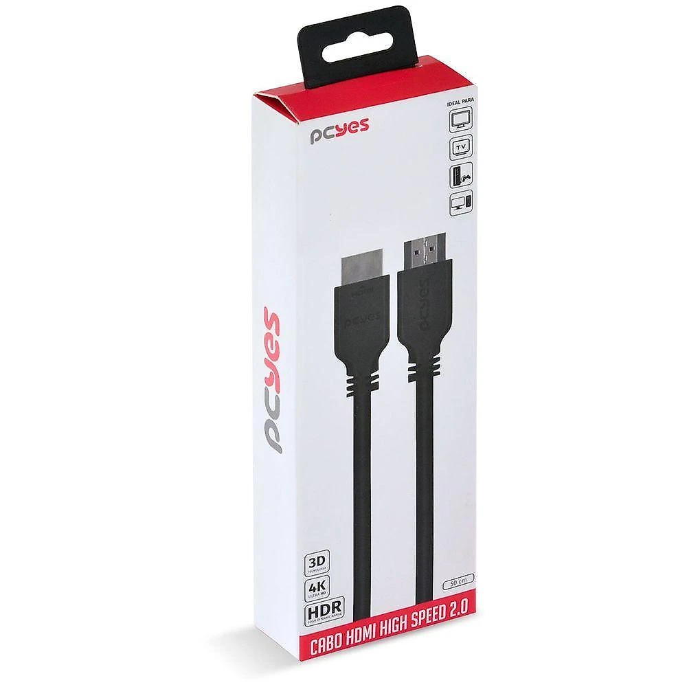 Cabo Hdmi 2.0 Macho 4k-60hz Preto 50 Cm Phm20-05