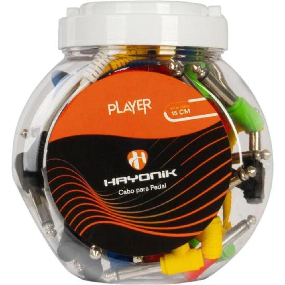 Kit Cabo para Pedal Linha Player 15CM Conector L-L Transparente Hayonik