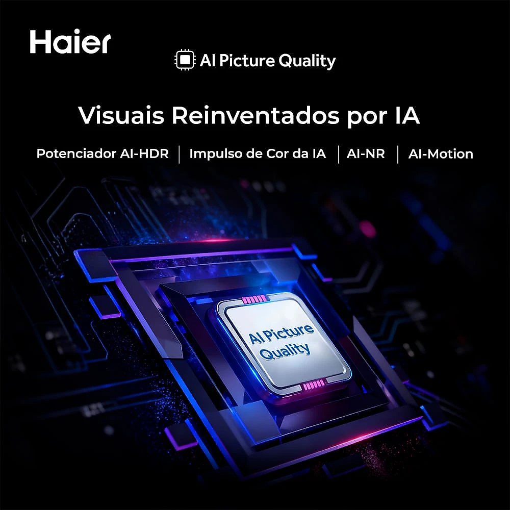Smart TV 4K Haier QLED 85” Polegadas com 120Hz, Google TV e Wi-Fi - H85S80GUX Bivolt